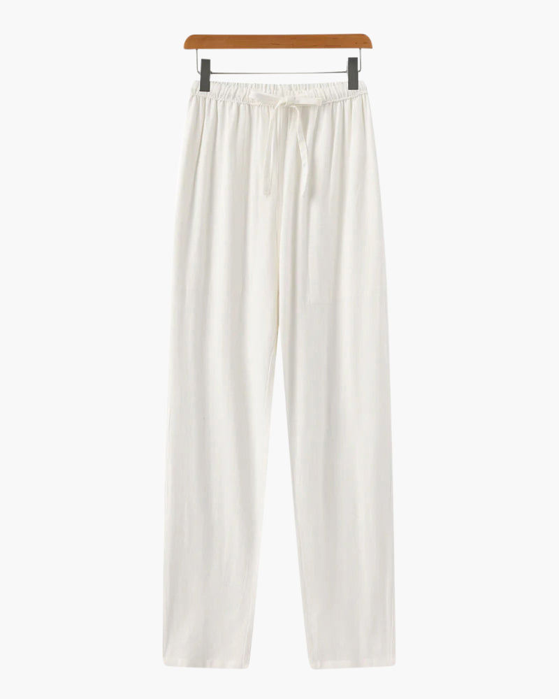 Slim Fit Linen Trousers