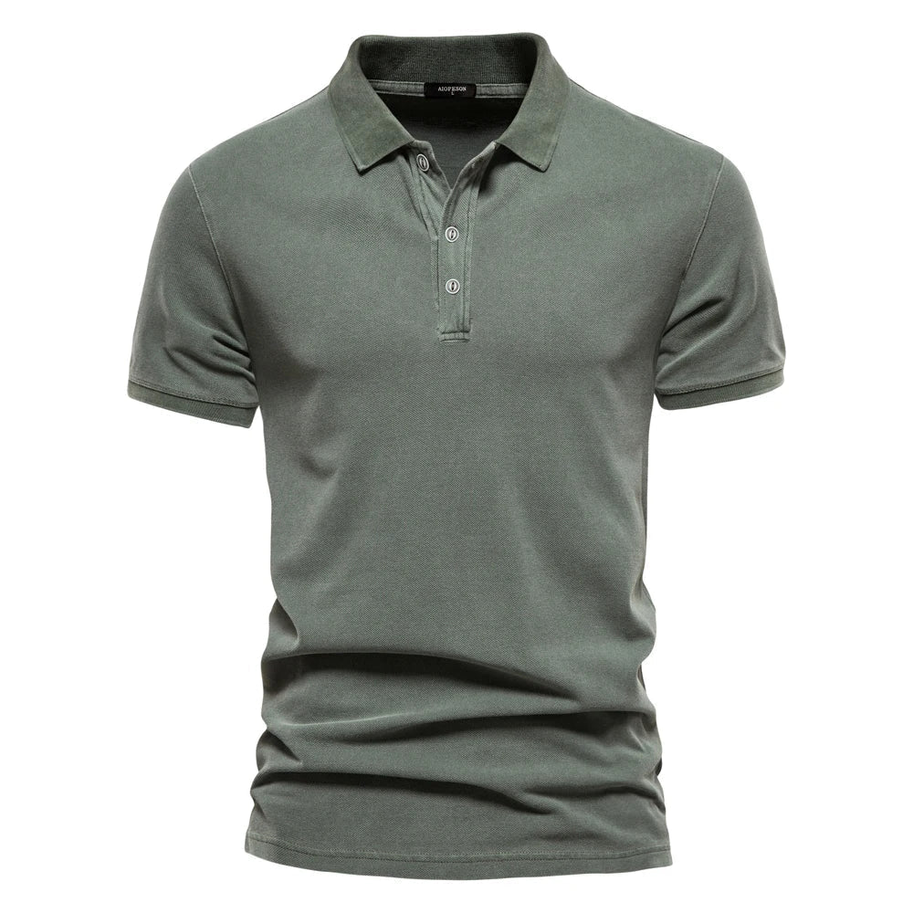 Cotton Button Polo