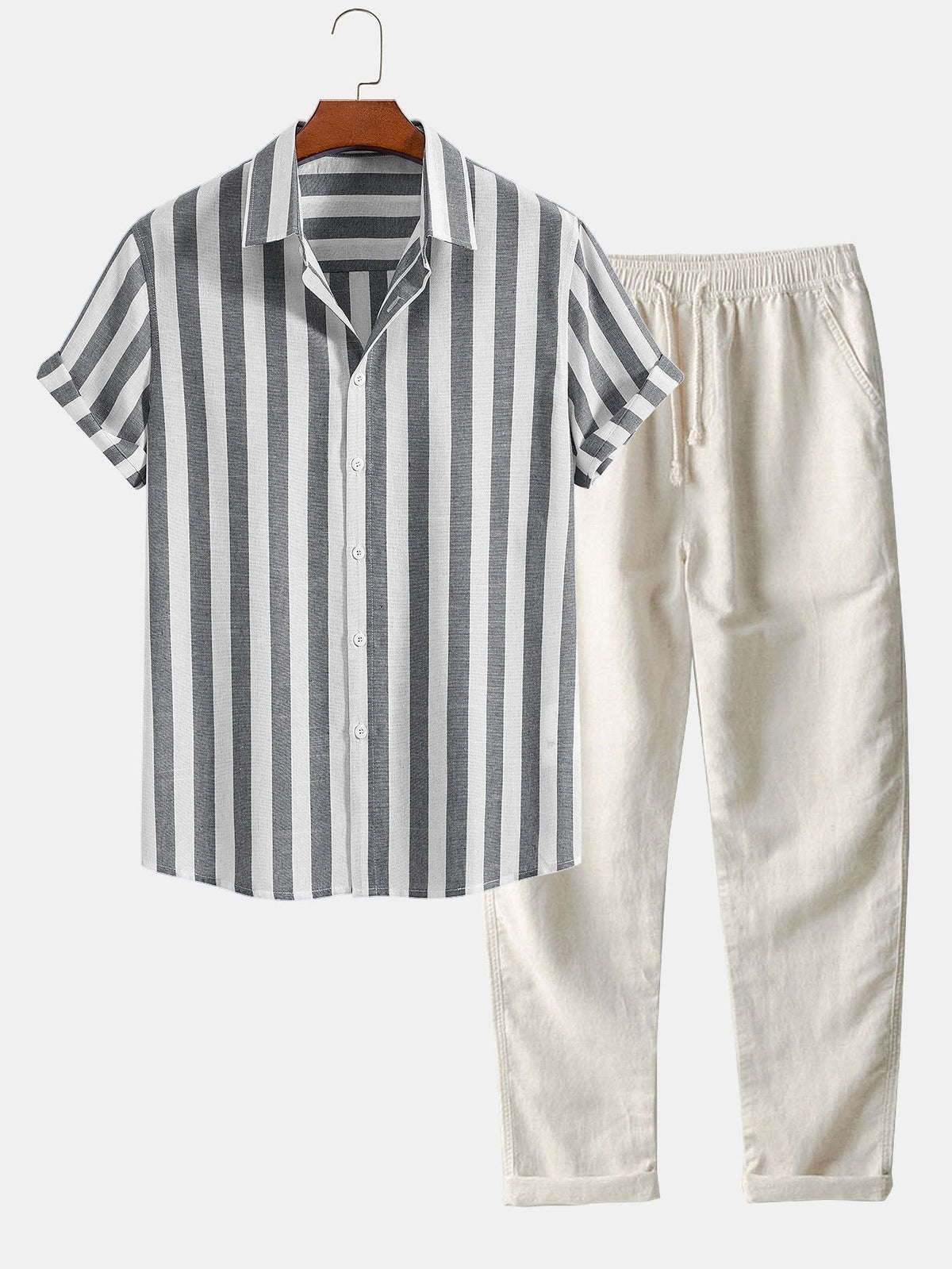 Short Sleeve Shirt And Trouser Set