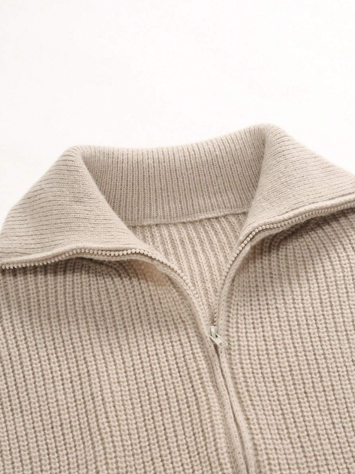 Zipped Knit Cardigan