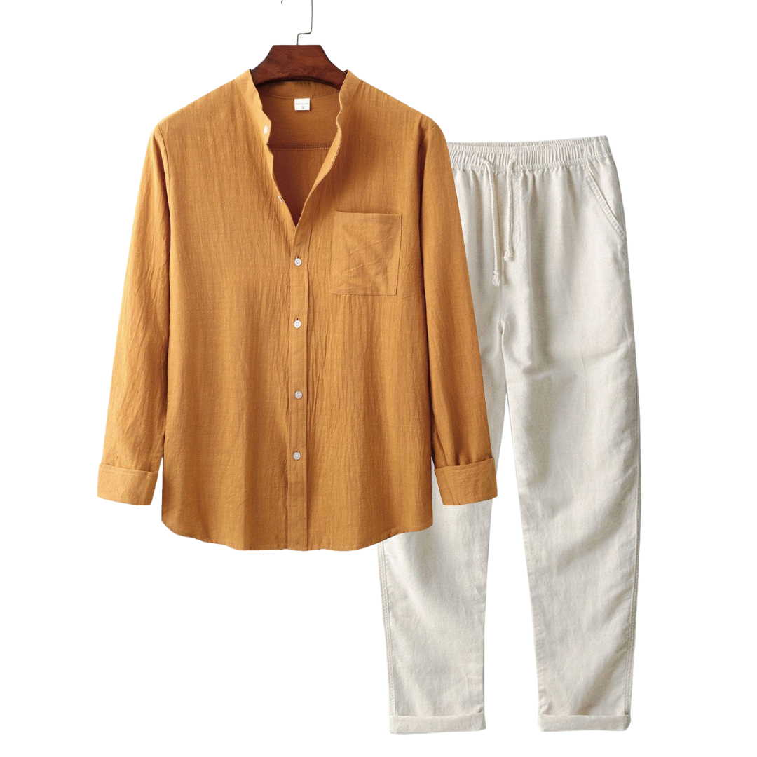 Long Sleeve Polo Trouser Set