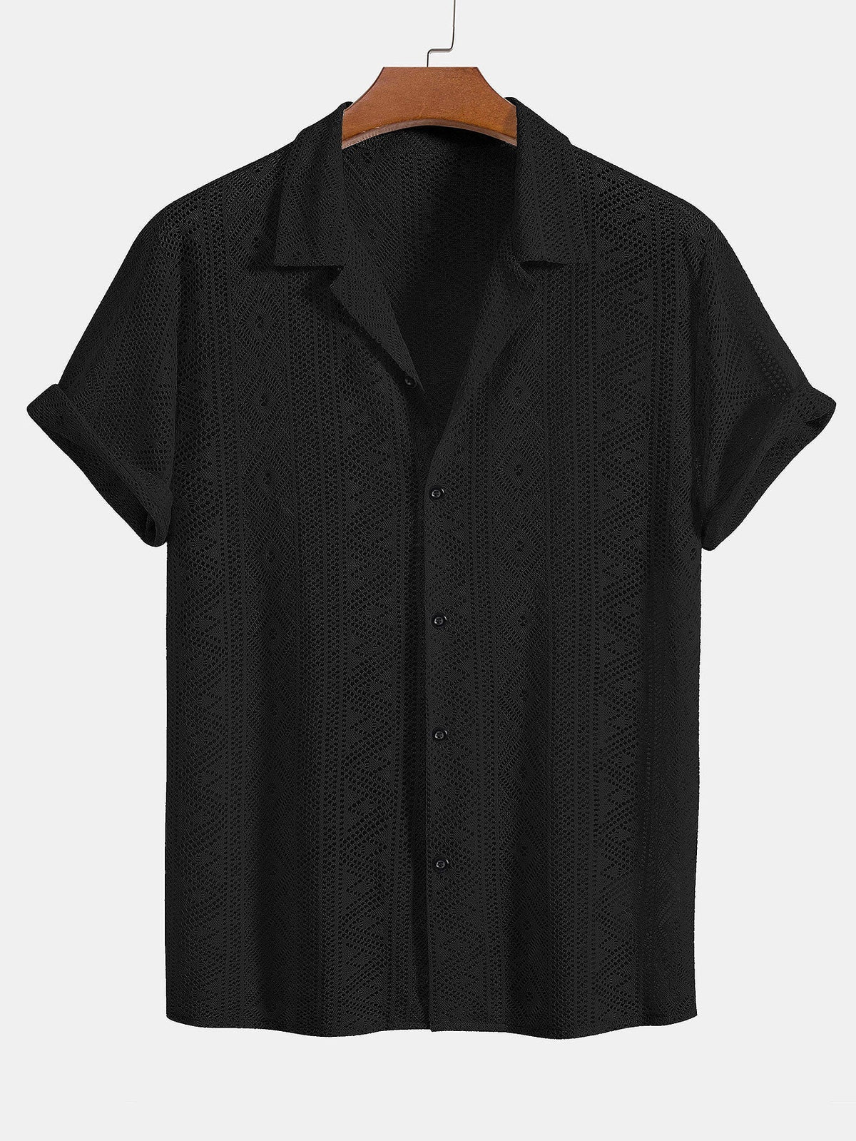 Short Sleeve Textured Polo Set