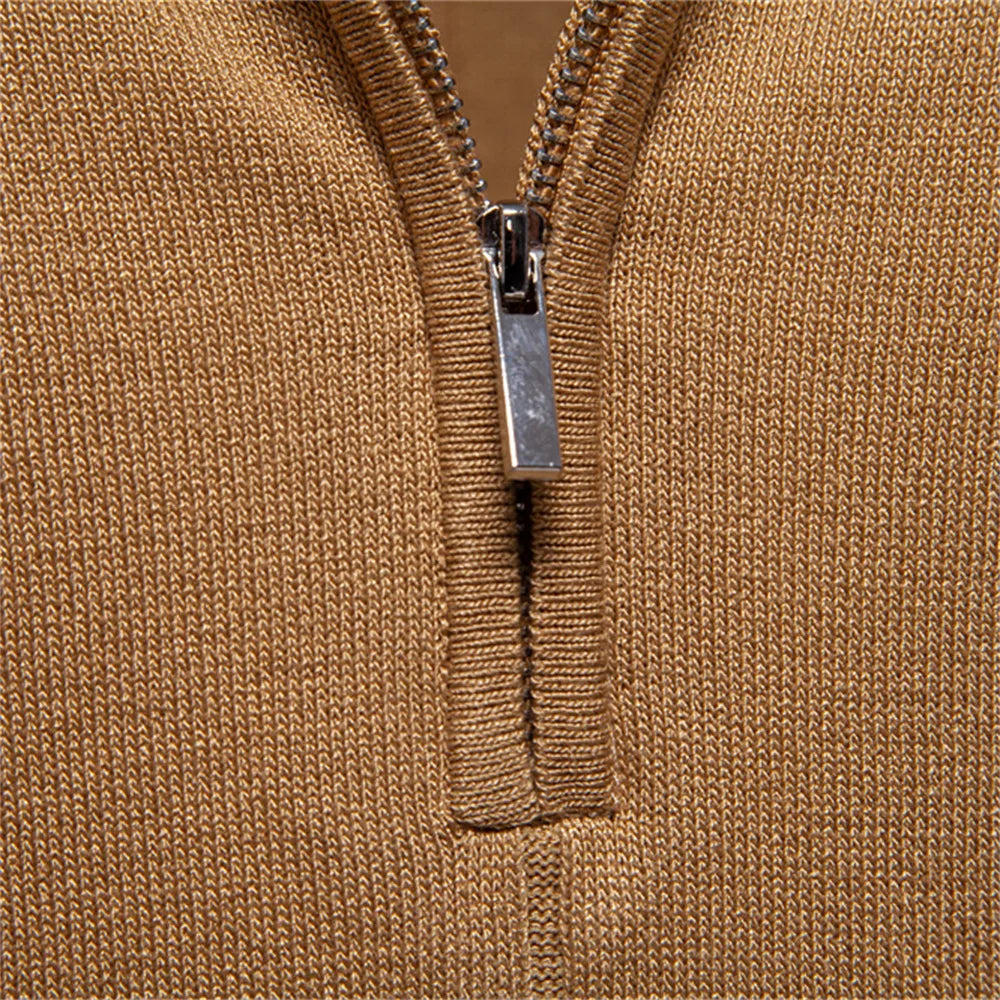 Slim Fit Zip Polo
