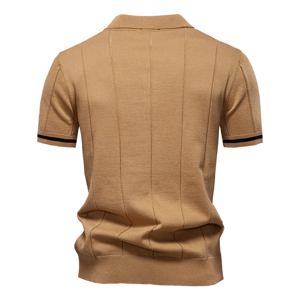 Slim Fit Zip Polo